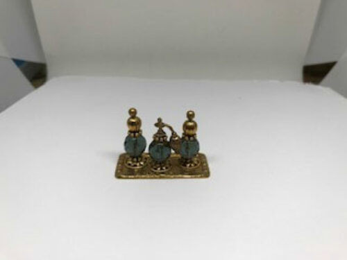 Mini Blue-Green Glass Bead Perfume Set