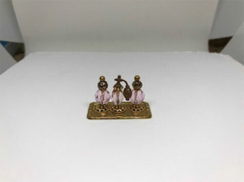 Mini Pink Glass Perfume Set