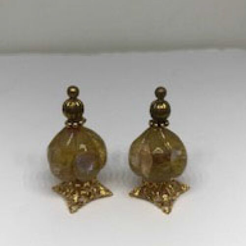 One of a Kind Tan and Gold Glass