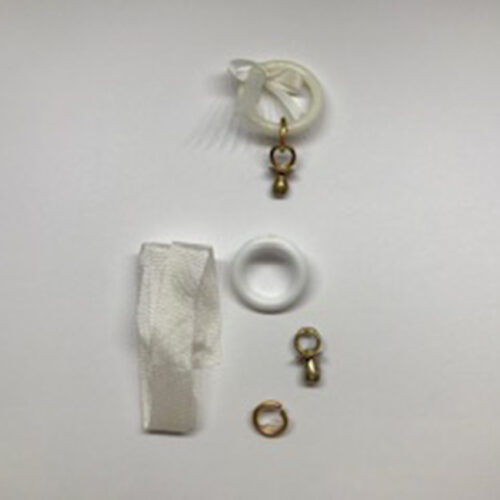 Pacifier on faux ivory ring